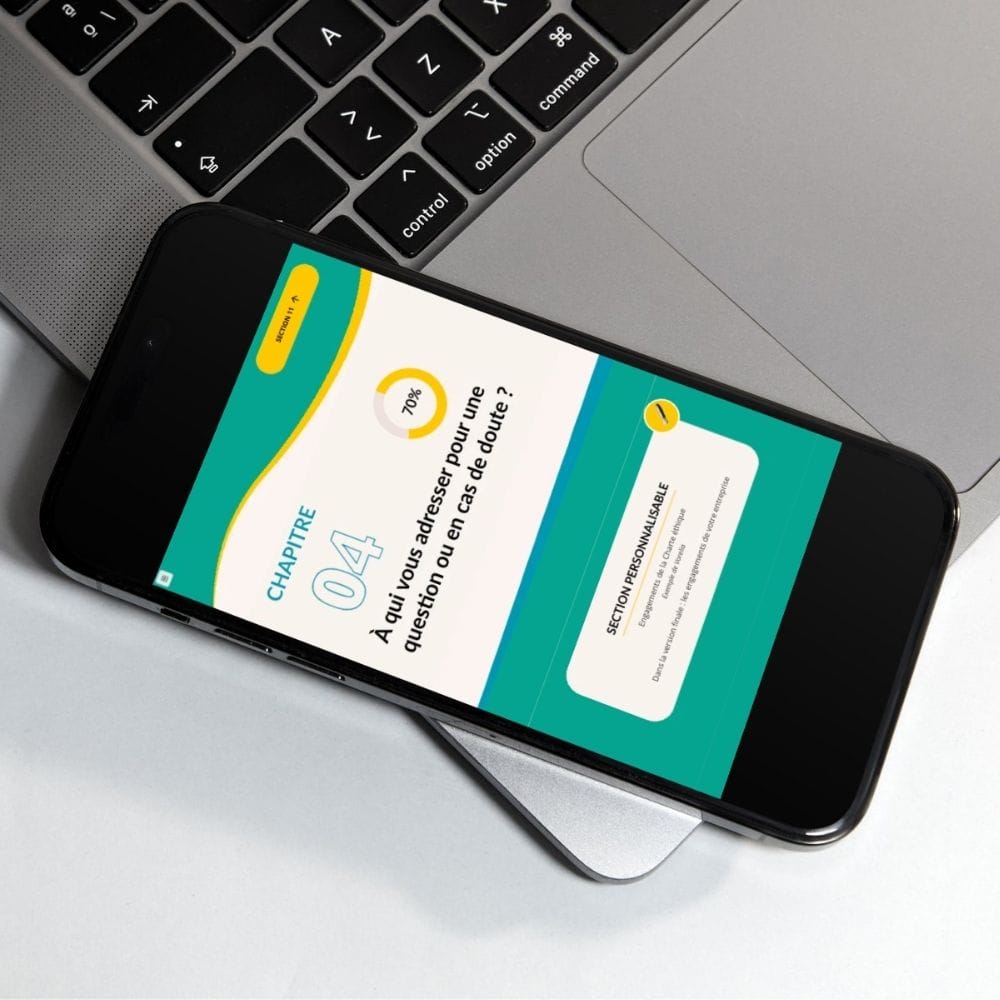 Personnalisation du module e-learning éthique en entreprise avec section dédiée à la Charte éthique et aux repères internes